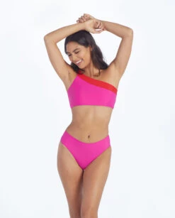 The High Leg Mid Rise Bikini Bottom - Hibiscus 6 The High Leg Mid Rise Bikini Bottom - Hibiscus -Summersalt Shop 1 ModelFront 13084b5d c033 41a6 a693 2aa3e4782db6