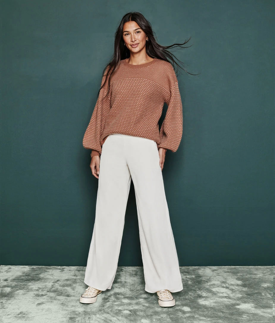 The Perfect Wide Leg Pant - White Sand The Perfect Wide Leg Pant - White Sand -Summersalt Shop 1 ModelFront 5e5f8f07 484a 41ee b56c 3629b00e89f1