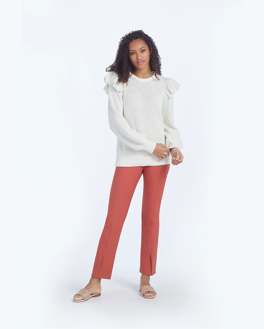 The Multitasking Slit Front Ankle Pant - Terracotta The Multitasking Slit Front Ankle Pant - Terracotta -Summersalt Shop 1 ModelFront 9614e07a 4ce4 45dc 9418 1fa809b1a470