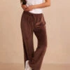 The Plush Velour Lounge Pant - Chocolate 2 The Plush Velour Lounge Pant - Chocolate -Summersalt Shop 1 Plush Velour Lounge Pant Chocolate
