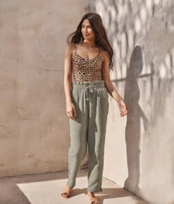 The Going Places Gauze Drawstring Pant - Agave 4 The Going Places Gauze Drawstring Pant - Agave -Summersalt Shop 2 ModelBack 022cf514 3be0 493a aa63 5adb6d3053c4
