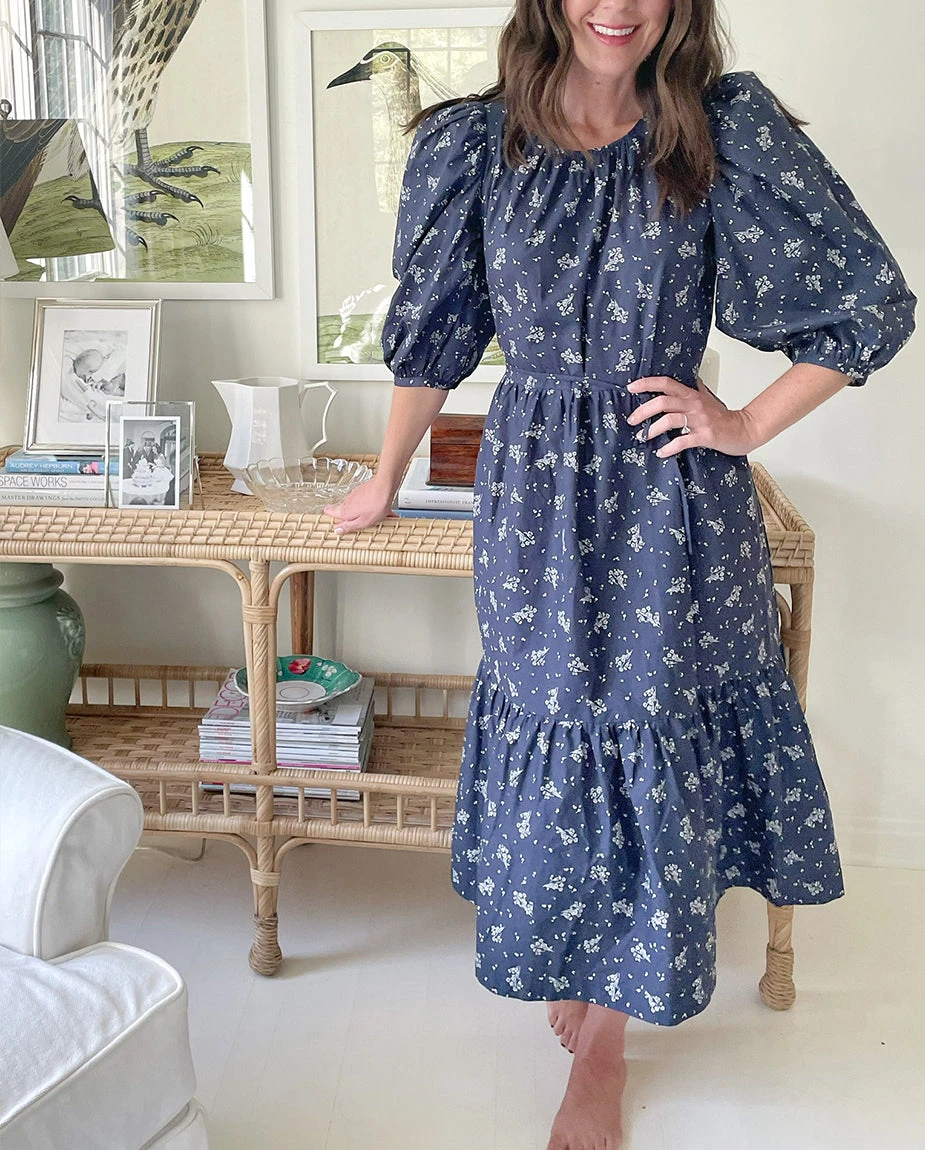 The Tiered Midi Dress - Cottage Floral in Midnight The Tiered Midi Dress - Cottage Floral In Midnight -Summersalt Shop 2 ModelBack 307e27fe e3d2 4af8 901c 6acd057bdf2d