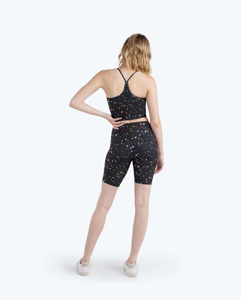 The Do-It-All High Rise Biker Shorts - Paint Splatter in Sea Urchin The Do-It-All High Rise Biker Shorts - Paint Splatter In Sea Urchin -Summersalt Shop 2 ModelBack 8593ee4e 22f7 4ff6 bc42 6c5775a57f2e