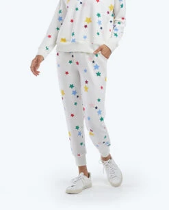 The Softest French Terry Jogger - Scatter Stars In White Sand -Summersalt Shop 3 ModelDetailFront 457294ff deed 496c 9db7 aefbf718d15b