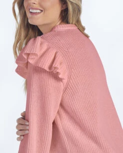 The Flirty Ruffle Sleeve Sweater - Desert Rose -Summersalt Shop 3 ModelDetailFront c4b24188 4df2 4dec bcb7 2424921e5681