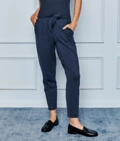 The Softest French Terry Tie-Waist Pant - Midnight 5 The Softest French Terry Tie-Waist Pant - Midnight -Summersalt Shop 3 ModelFullBody 94e3a513 26bd 47db a884 190c91f050e9