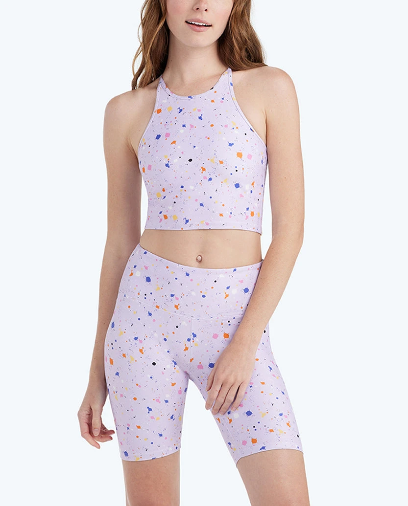 The Do-It-All High Rise Biker Shorts - Paint Splatter in Lilac The Do-It-All High Rise Biker Shorts - Paint Splatter In Lilac -Summersalt Shop 3 ModelFullBody d5bc851b c45c 4ef9 9a76 a2e1672bf3a0