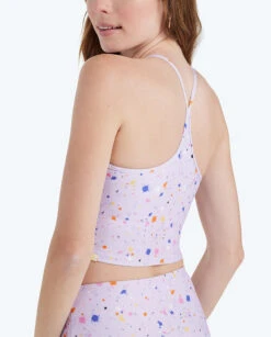 The High Neck Midi Sports Bra Tank - Paint Splatter In Lilac 6 The High Neck Midi Sports Bra Tank - Paint Splatter In Lilac -Summersalt Shop 4 ModelDetail 06c3434e 15fc 4b84 9ce4 27fcd3e43b41