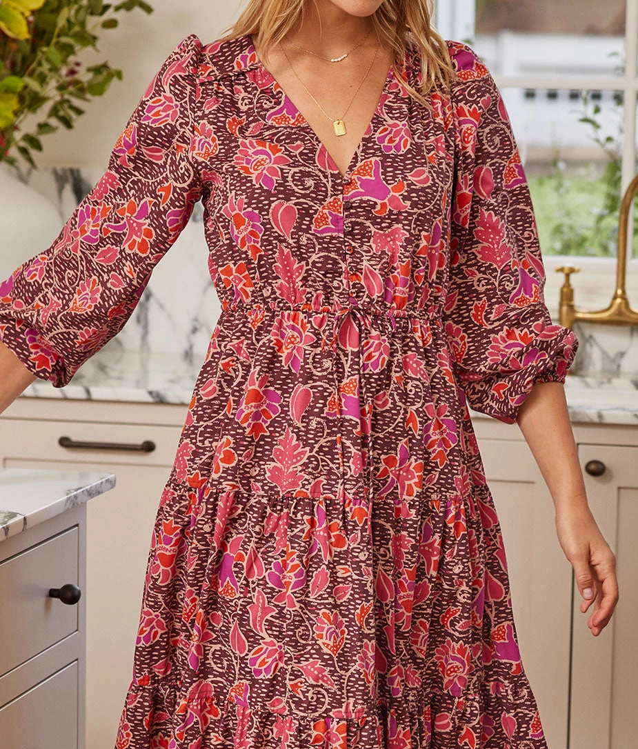 The Countryside Poplin Button Down Midi Dress - Vineyard Blooms in Pinot The Countryside Poplin Button Down Midi Dress - Vineyard Blooms In Pinot -Summersalt Shop 5 ExtraProductShot 0f90b40e d5db 4edf a079 a6559830c925