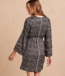 The Cloud 9 Silky Robe - In Bloom In Sea Urchin & Pink Sky -Summersalt Shop Back Full TheCloud9SilkyRobe InBloominSeaUrchin PinkSky