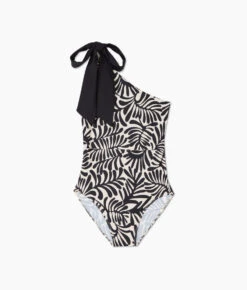 The Long Torso Bow-Shoulder Ruched Sidestroke - Abstract Palm In Sea Urchin & White Sand -Summersalt Shop Bow Shoulder Ruched Sidestroke Abstract Palm Sandshell Flat 9ff08017 45e6 42dd 9259 8d4e75875da0