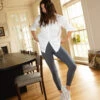 The Coziest High Rise Full Length Leggings - Smoke 2 The Coziest High Rise Full Length Leggings - Smoke -Summersalt Shop Brushed High Rise Full Length Leggings 1