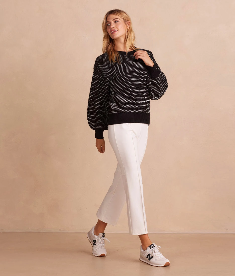 The Luxe Cashmere Blend Mix Stitch Sweater - Sea Urchin & Dune The Luxe Cashmere Blend Mix Stitch Sweater - Sea Urchin & Dune -Summersalt Shop