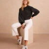 The Luxe Cashmere Blend Mix Stitch Sweater - Sea Urchin & Dune