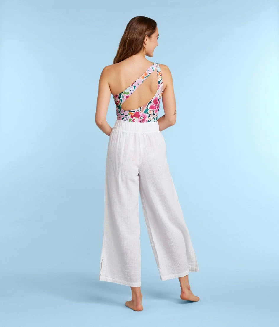 The Cloud Gauze Wide-Leg Pants - White Sand The Cloud Gauze Wide-Leg Pants - White Sand -Summersalt Shop CloudGauzeWide LegPantsWhiteSandBack1