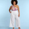 The Cloud Gauze Wide-Leg Pants - White Sand -Summersalt Shop CloudGauzeWide LegPantsWhiteSandFront2