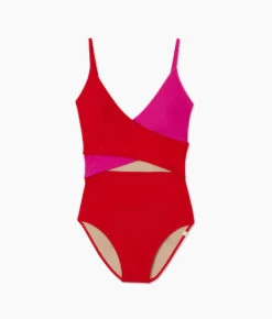 The Sea Breeze Cutout One-Piece - Lava & Hibiscus 7 The Sea Breeze Cutout One-Piece - Lava & Hibiscus -Summersalt Shop CrissCross Lava Hibiscus