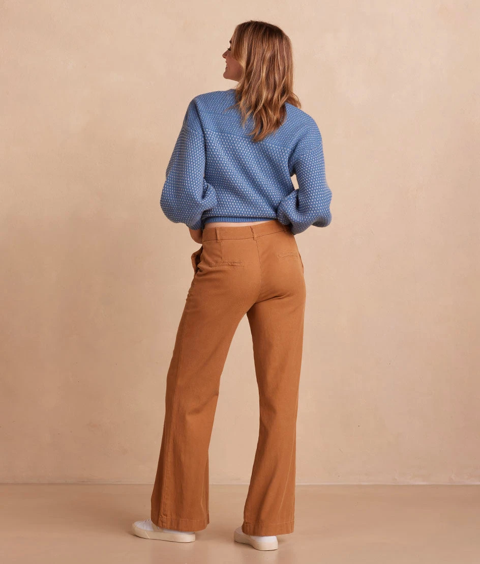 The Easy High-Waisted Flare Pant - Chai The Easy High-Waisted Flare Pant - Chai -Summersalt Shop EasyHighWaistedFlarePant Chai Back Full