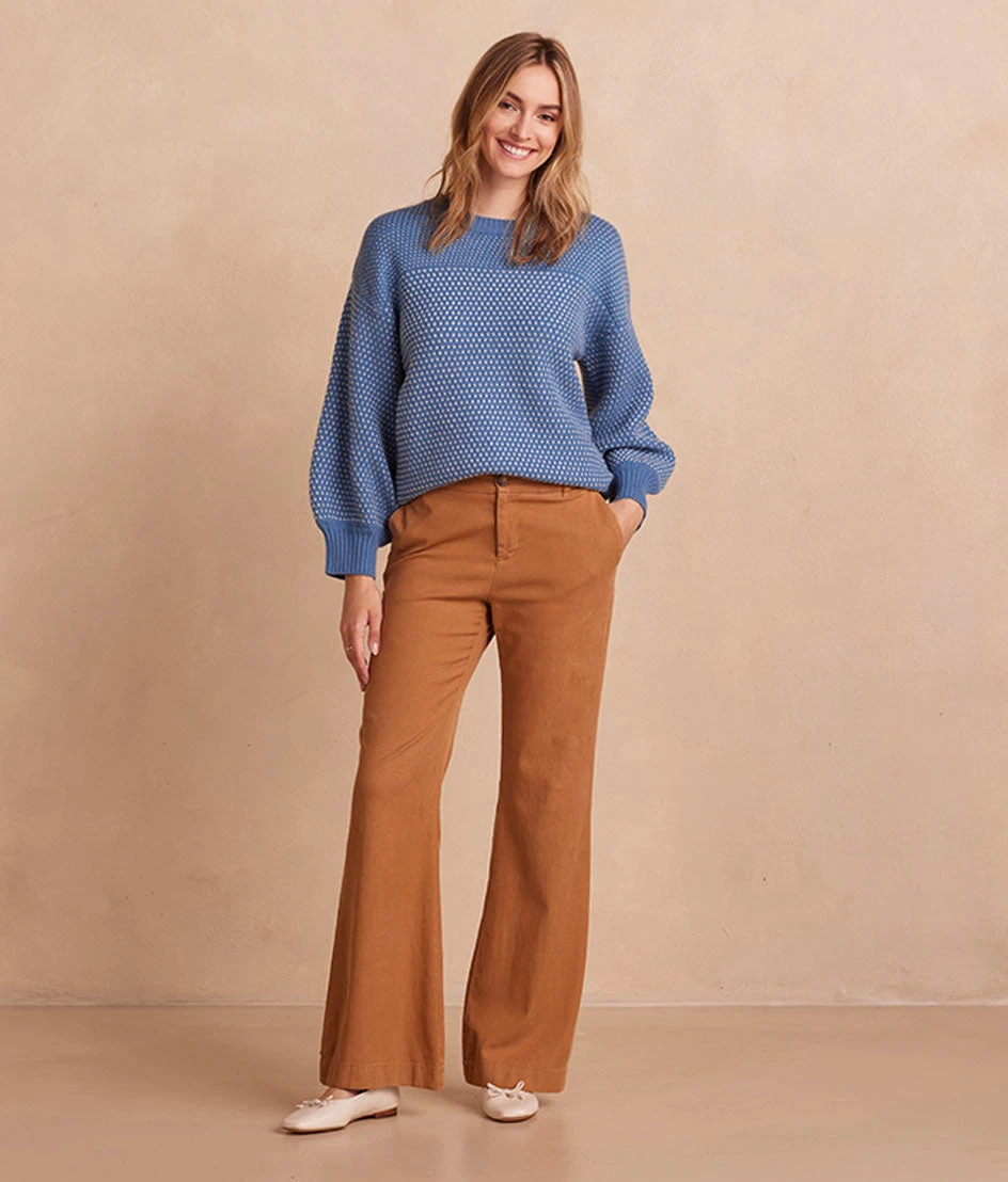 The Easy High-Waisted Flare Pant - Chai The Easy High-Waisted Flare Pant - Chai -Summersalt Shop EasyHighWaistedFlarePant Chai Front Full 2