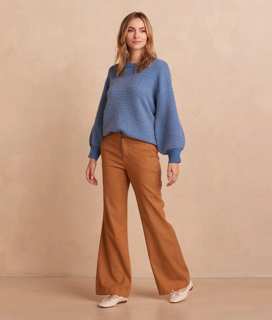 The Easy High-Waisted Flare Pant - Chai The Easy High-Waisted Flare Pant - Chai -Summersalt Shop EasyHighWaistedFlarePant Chai Side Full