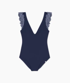 The Eyelet Ruffle Backflip - Deep Sea 4 The Eyelet Ruffle Backflip - Deep Sea -Summersalt Shop Eyelet Ruffle Backflip Deep Sea FLAT