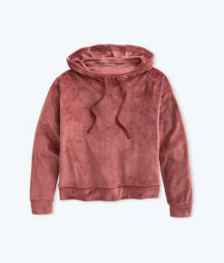 The Plush Velour Hoodie - Rosewood 7 The Plush Velour Hoodie - Rosewood -Summersalt Shop FlatLay 2022 01 19T103131.768