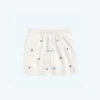 The Softest French Terry Pull-On Shorts - White Sand Floral Stitch