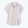 The Towel Terry Button-Down Shirt - White Sand