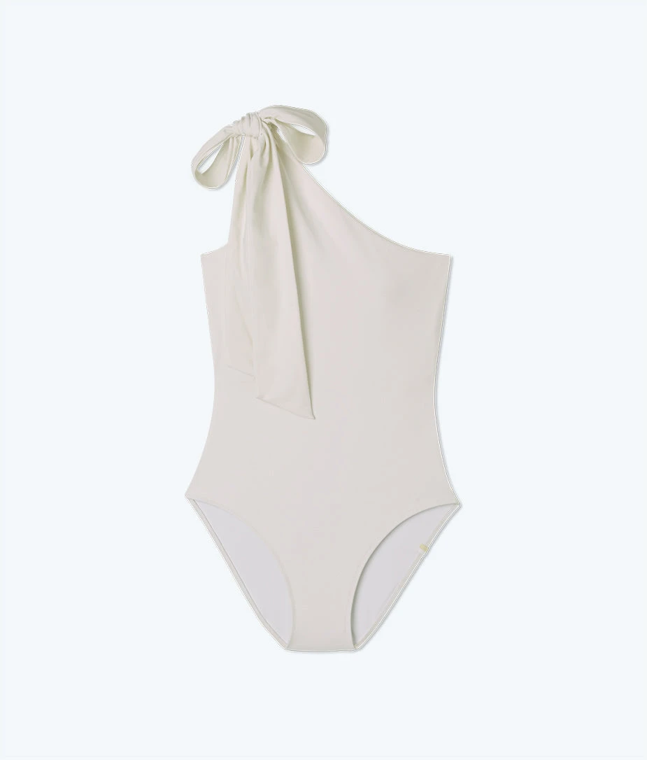 The Bow-Shoulder Ruched Sidestroke - White Sand The Bow-Shoulder Ruched Sidestroke - White Sand -Summersalt Shop FlatLay1 7e414ba8 4eea 4aad 965e e3a4dd85e854