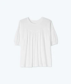 The Luxe Pima Breezy Tee - White Sand -Summersalt Shop FlatLay2 45aabd92 2662 4b1c a10e 3e6908954ac5