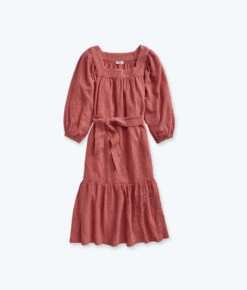 The Going Places Gauze Midi Dress - Faded Rose