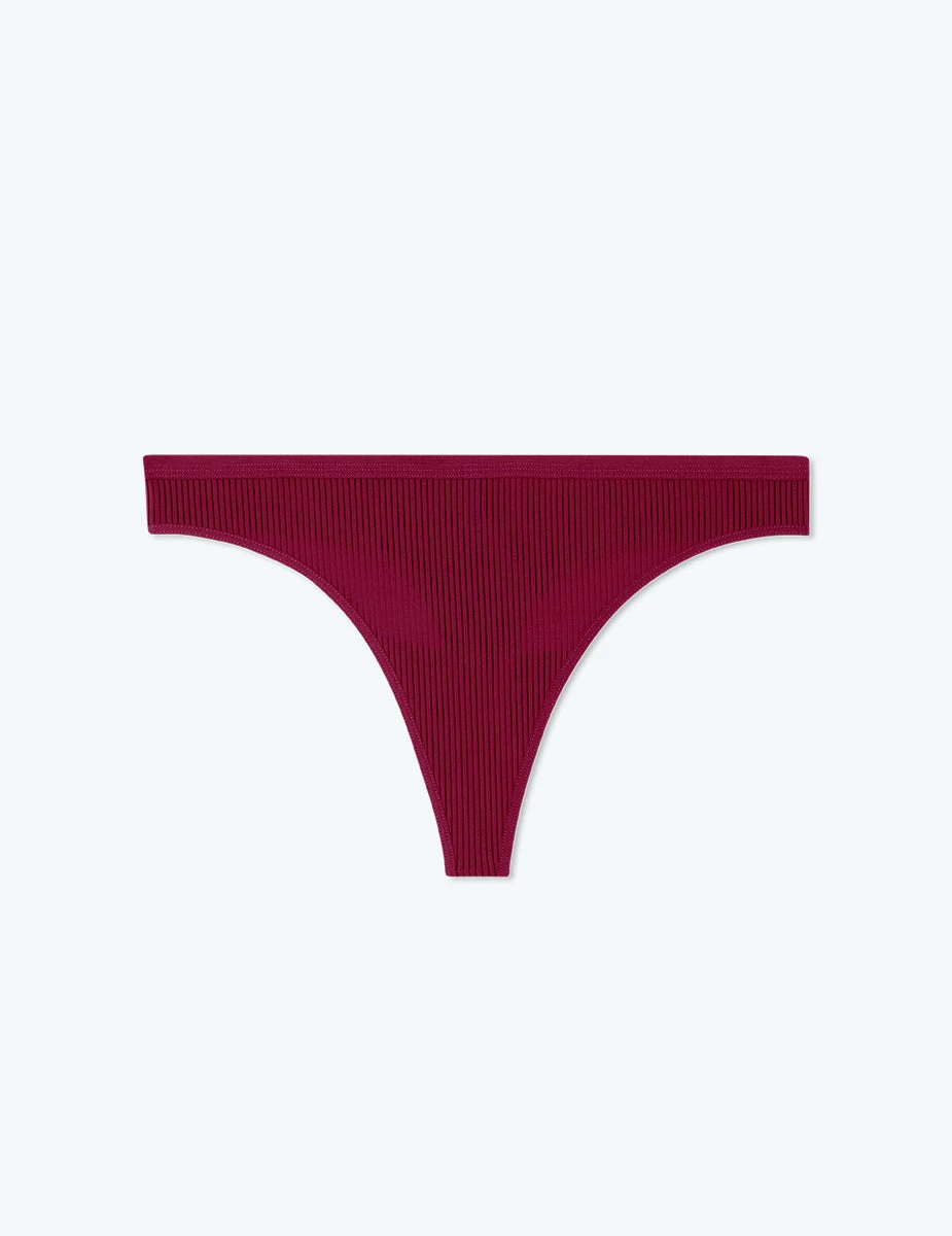 The Feel Free Thong Underwear - Pinot The Feel Free Thong Underwear - Pinot -Summersalt Shop FlatLay 9