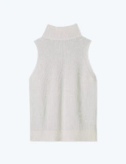 The High Neck Sweater Vest - Powder Blue & White Sand -Summersalt Shop FlatLay Back 659dfb06 67b2 4143 8dbd 771cd8f8b087