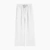 The Going Places Gauze Frayed Hem Pant - White Sand