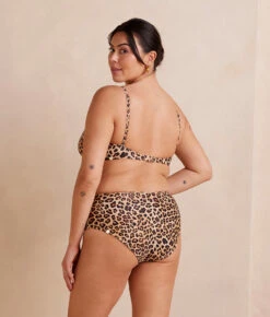 The High Leg High Rise Bottom - Leopard -Summersalt Shop HighLegHighRiseBottom Leopard Back