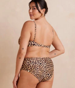 The High Leg High Rise Bottom - Leopard -Summersalt Shop HighLegHighRiseBottom Leopard Back Crop