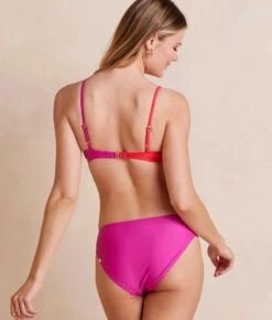 The Marina Bikini Top - Hibiscus & Grapefruit -Summersalt Shop MarinaBikiniTop Hibiscus GrapefruitBack Crop