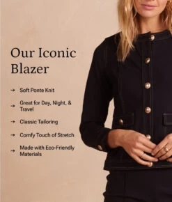 The Icon Ponte Jacket - White Sand -Summersalt Shop PDPtext TheIconPonteBlazer 4d7f3ff1 7c09 41b5 8183 985b4c380e53