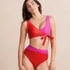 The Wrap High Leg High Rise Bikini Bottom - Lava & Hibiscus -Summersalt Shop PWBikiniBottomFront 98fda2c2 05ee 43b8 98e8 1e245988798b