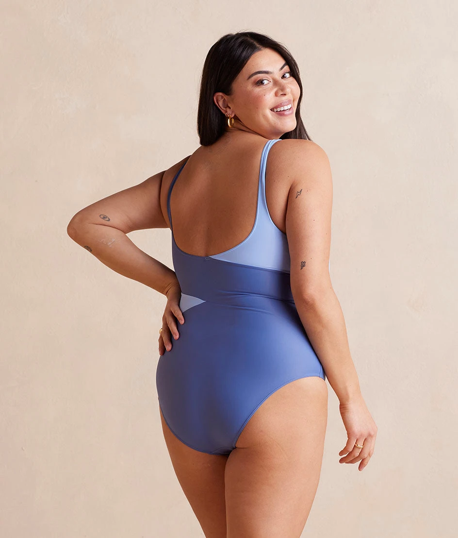 The Perfect Wrap One-Piece - Sky & Blue Mountain The Perfect Wrap One-Piece - Sky & Blue Mountain -Summersalt Shop PWOP Sky BlueMountainBack
