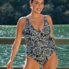 The Perfect Wrap Tankini - Batik In Sea Urchin & White Sand -Summersalt Shop PWTankiniBatikinSeaUrchin WhiteSandLifestyle2