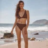 The Plunge Bikini Top - Mocha -Summersalt Shop Plunge Bikini Top Mocha 1