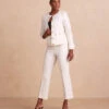 The Icon Ponte Pintuck Trouser Pant - White Sand 1 The Icon Ponte Pintuck Trouser Pant - White Sand -Summersalt Shop PontePant whitesand 3