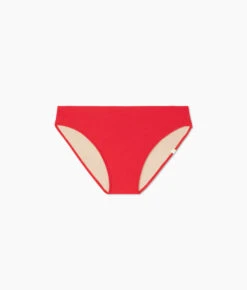 The RippleRib Mid Rise Bikini Bottom - Lava -Summersalt Shop RippleRib Mid Rise Bikini Bottom Bottom Lava Flat