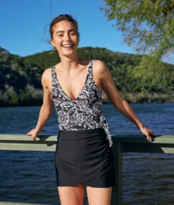The Ruched Swim Skirt - Sea Urchin 7 The Ruched Swim Skirt - Sea Urchin -Summersalt Shop RuchedSwimSkirtSeaUrchinLifestyle1