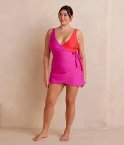 The Ruched Swim Skirt - Hibiscus -Summersalt Shop RuchedSwimSkirt Hibiscus Front Full 4eb7928e 4478 492f 84a1 25f4aea0fcc3