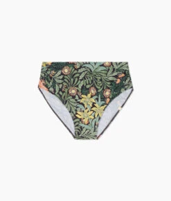 The Ruched High Leg High Rise Bottom - Bower In Seaglass & Watermelon -Summersalt Shop Ruched High Leg High Rise Bottom Bower in Seaglass Watermelon 1