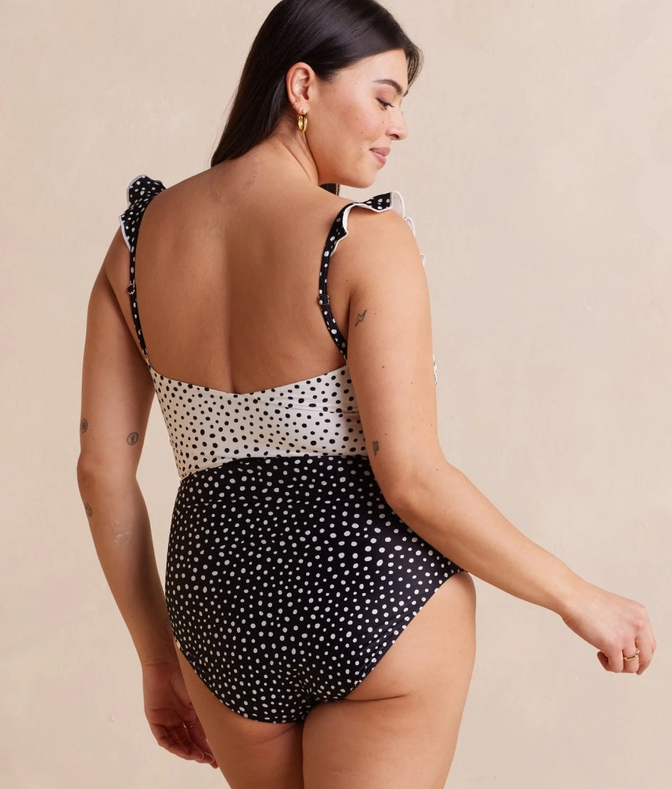 The Ruffle Oasis - On the Dot The Ruffle Oasis - On The Dot -Summersalt Shop RuffleOasisBikiniOntheDotBack1