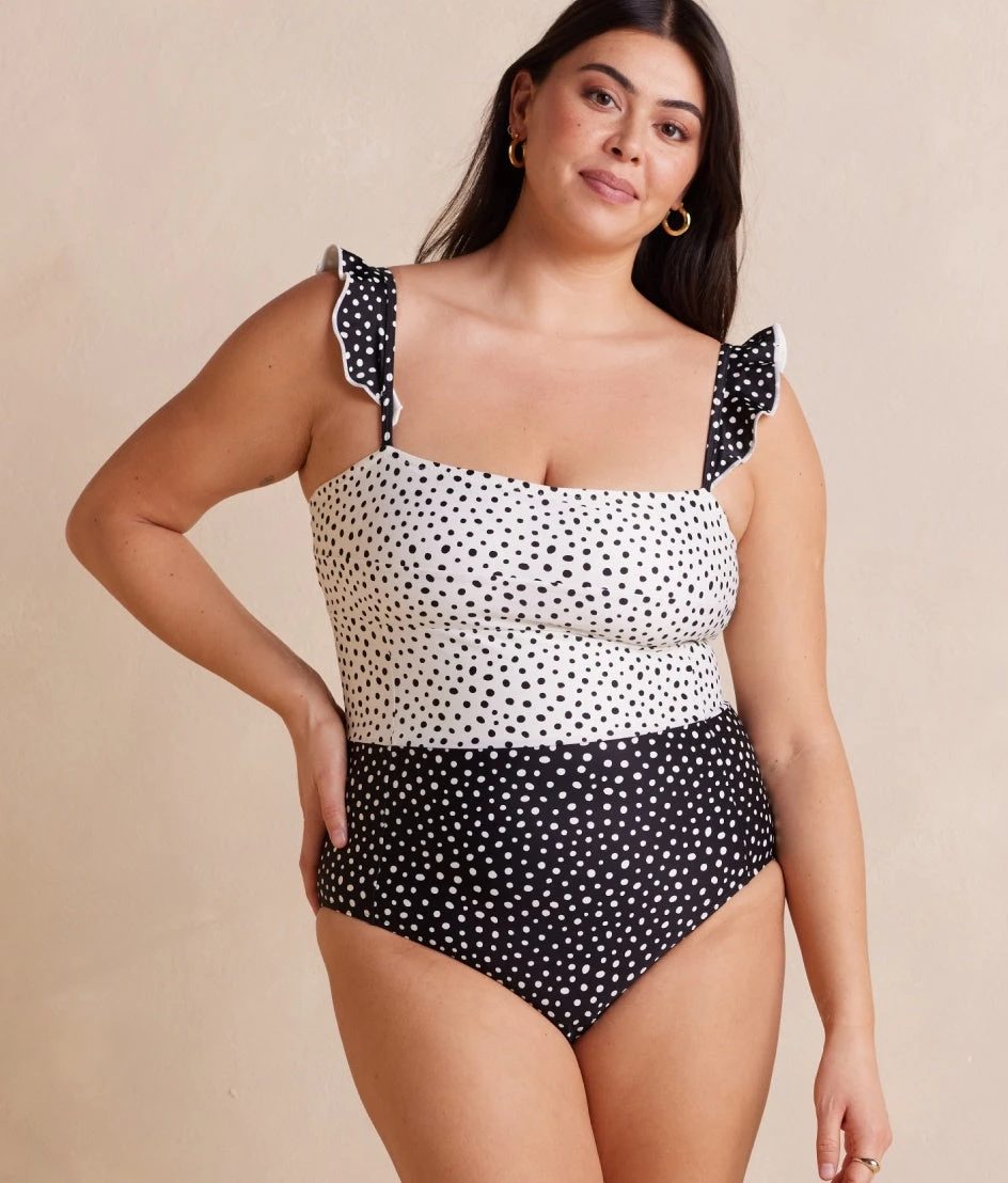 The Ruffle Oasis - On the Dot The Ruffle Oasis - On The Dot -Summersalt Shop RuffleOasisBikiniOntheDotFront1