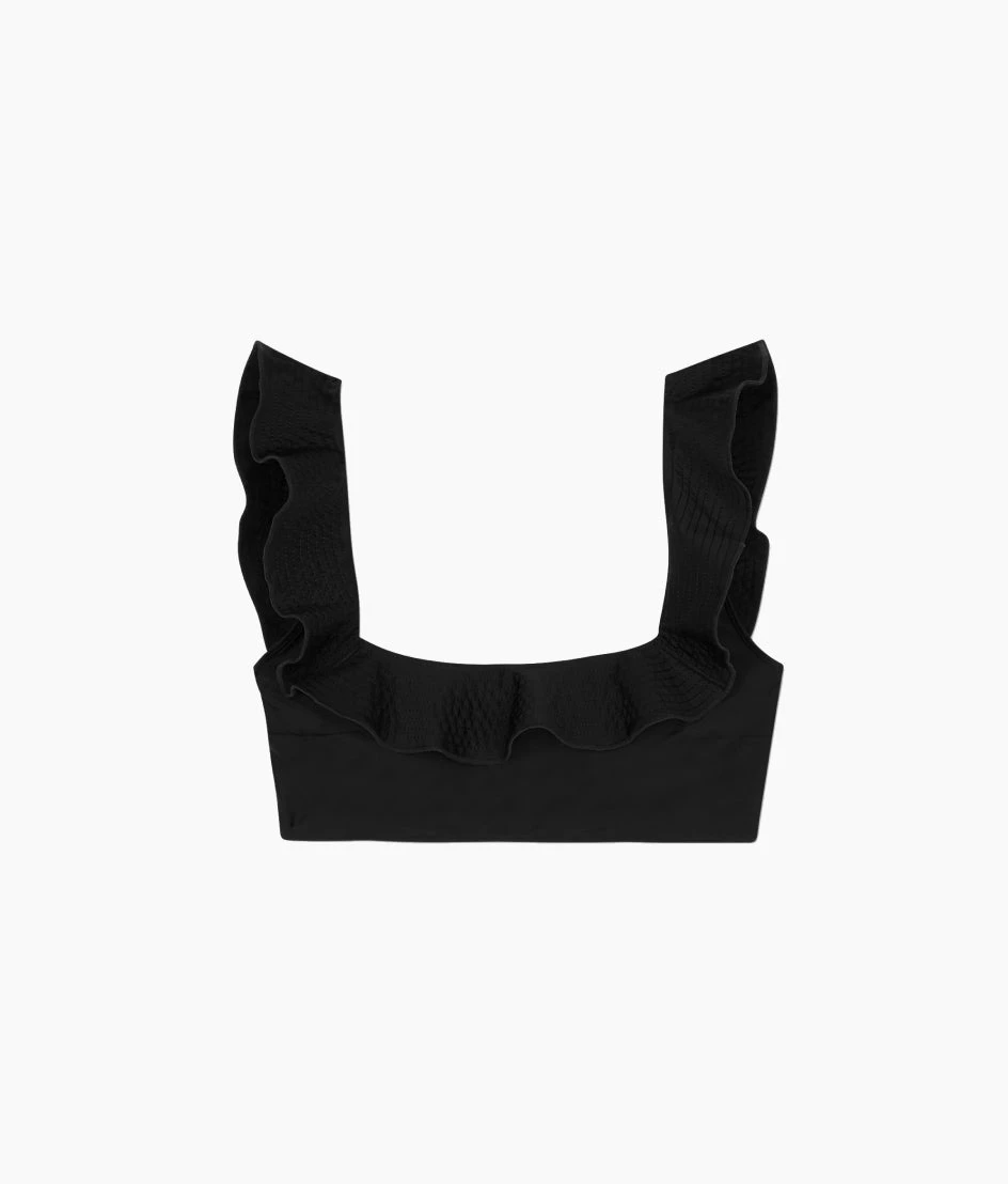 The Ruffle Seaway Square Neck Bikini Top - Sea Urchin The Ruffle Seaway Square Neck Bikini Top - Sea Urchin -Summersalt Shop Ruffle Square Neck Bikini Top Deep Sea FLAT